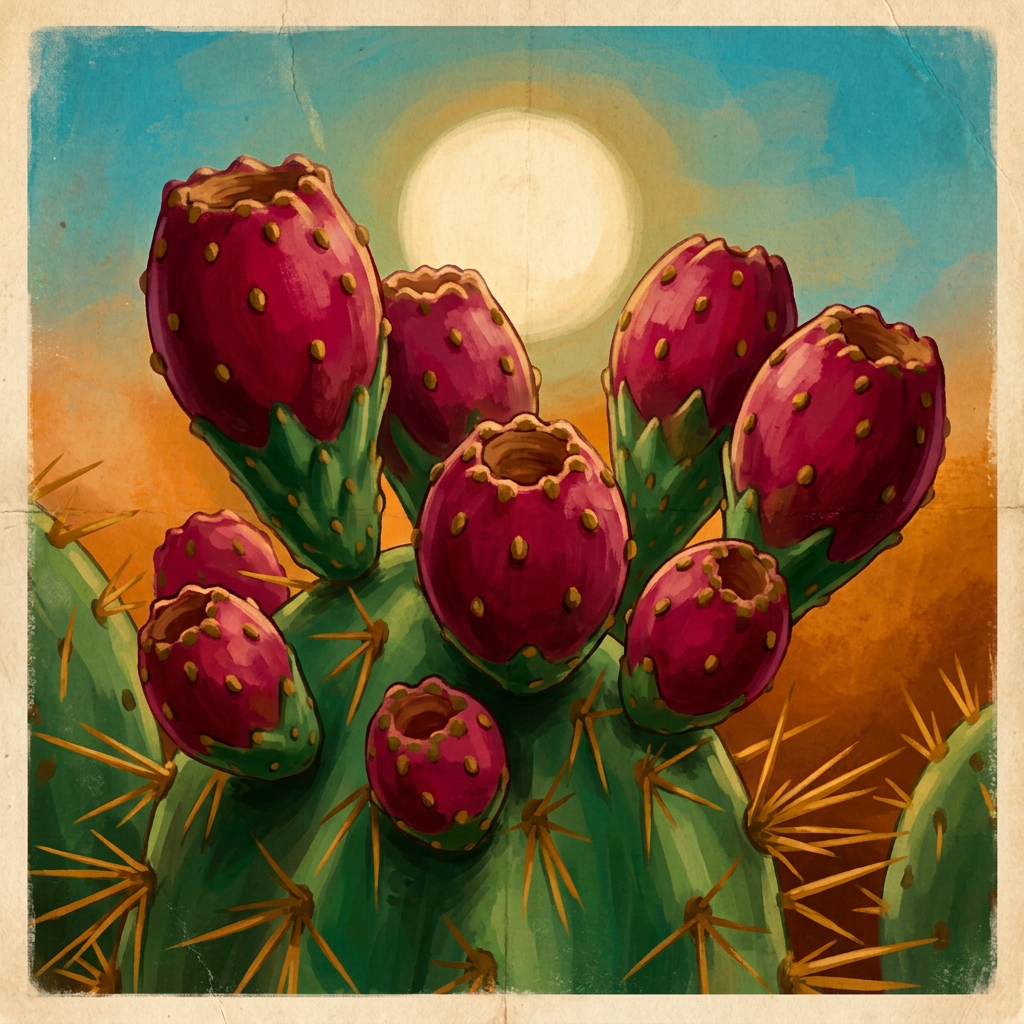 The Karoo Prick prickly pear gin bottle label artwork